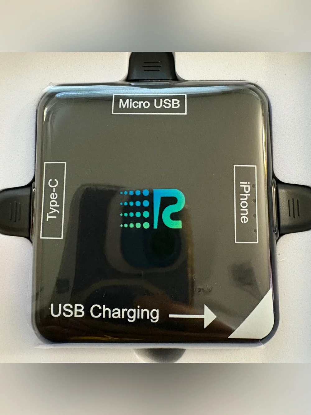 Rush Charge 4000mAh Portable Charger Power Bank - Black